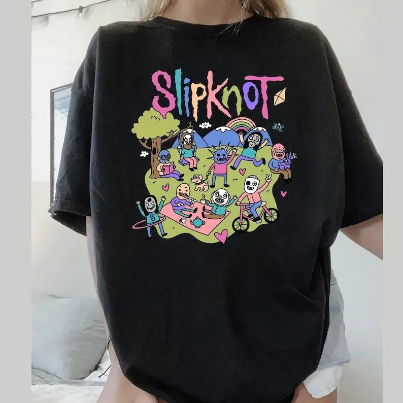 Slipknot Vintage T-Shirt, Slipknot Retro Shirt, Slipknot Tee, Sliknot Sweatshirt, Slipknott Tour Shirt Cotton Top Hoodie