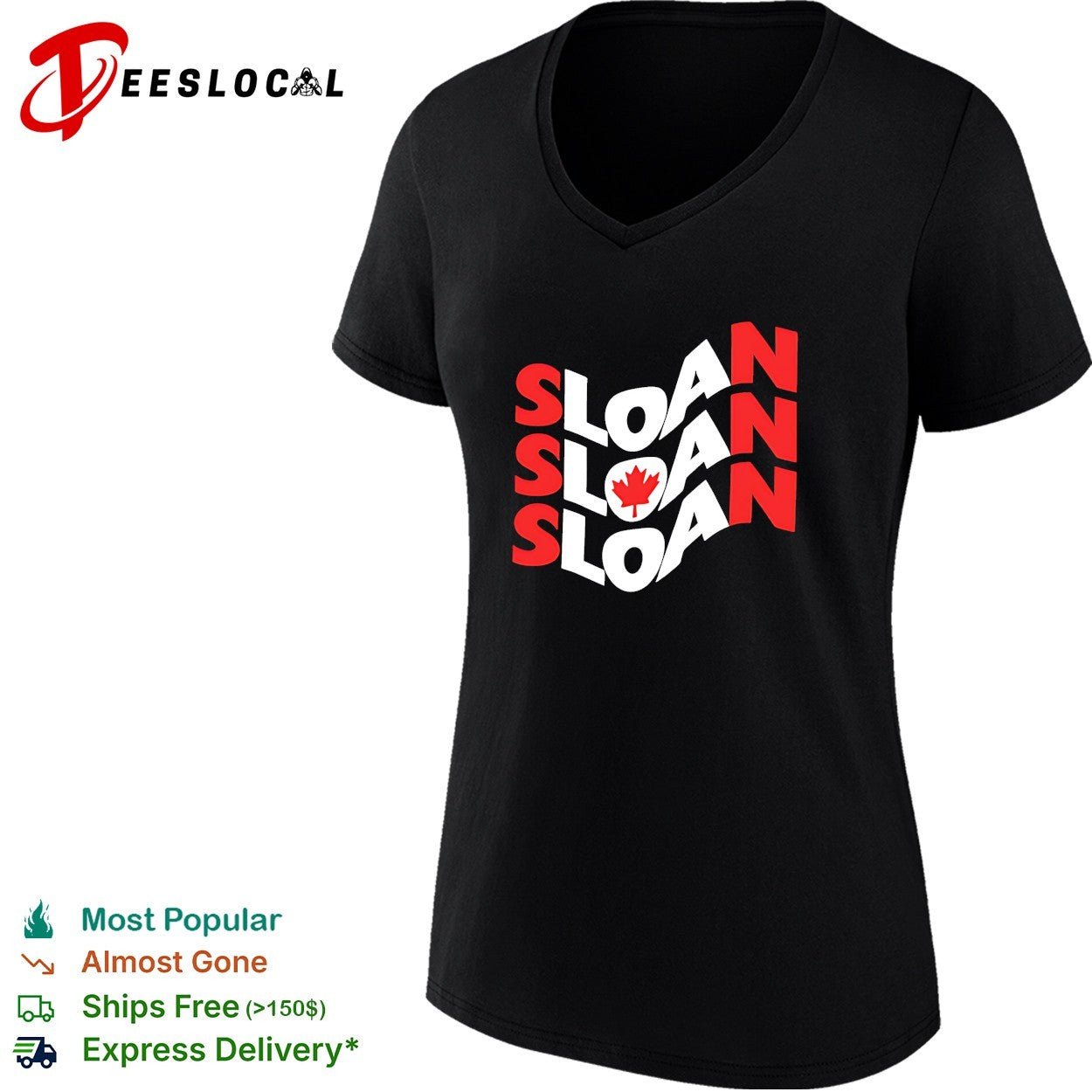 Sloan Canada wave logo band shirt