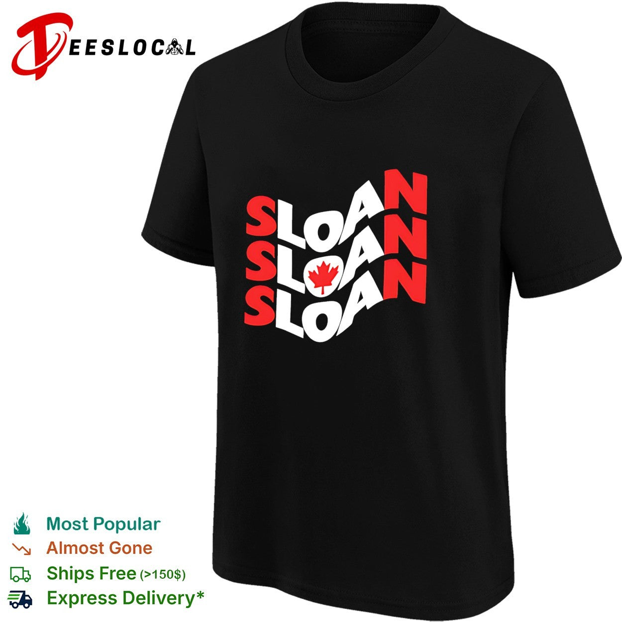 Sloan Canada wave logo band shirt
