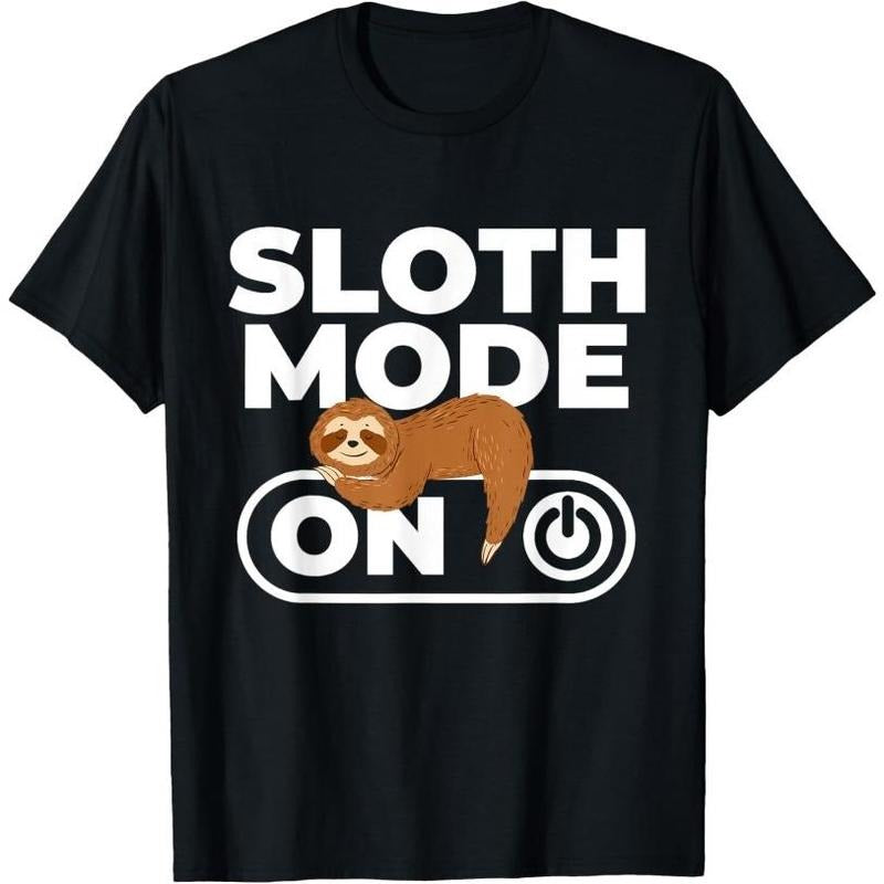 Sloth Mode - Sleeping Sloth Animal Nature Lover Zookeeper T-Shirt Made in USA Hoodie Sweatshirt | PrintMintTees.com