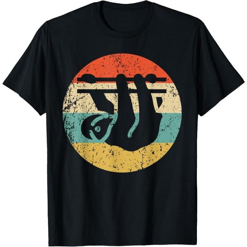 Sloth Retro Style Animal T-Shirt Made in USA Hoodie Sweatshirt | PrintMintTees.com