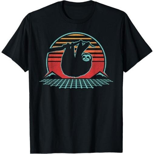 Sloth Retro Vintage 80s Style Zoologist Animal Lover Gift T-Shirt Made in USA Hoodie Sweatshirt | PrintMintTees.com
