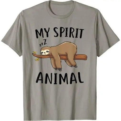 Sloth-Shirt My Spirit Animal Funny Sloth-Gift T-Shirt Made in USA Hoodie Sweatshirt | PrintMintTees.com