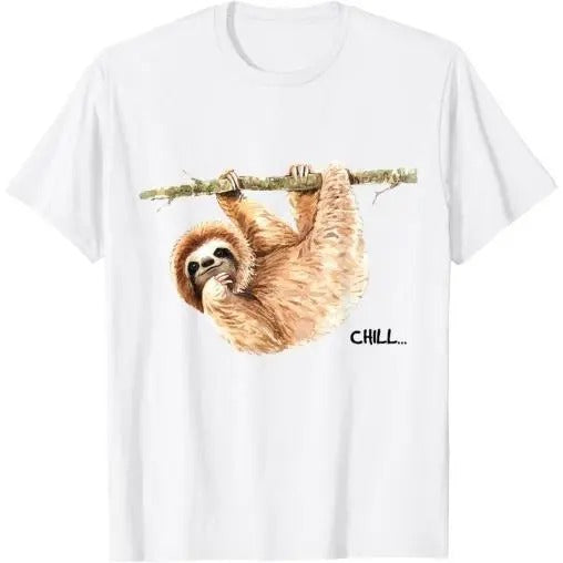 Sloth says Chill T-Shirt Made in USA Hoodie Sweatshirt | PrintMintTees.com