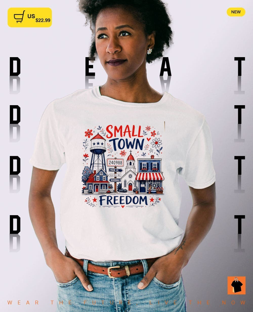 Small Town Freedom 4th of July shirt