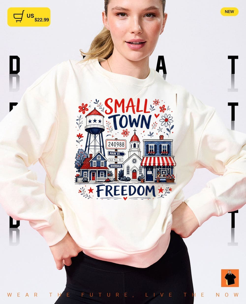 Small Town Freedom 4th of July shirt
