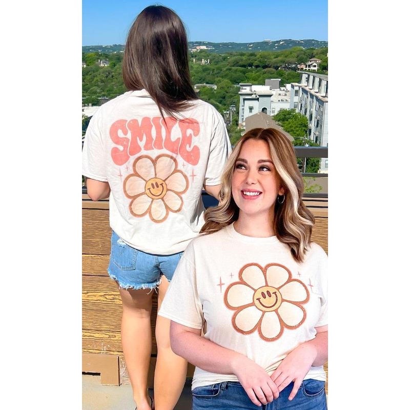 Smile Daisy Sunshine T-Shirt Hoodie Sweatshirt | PrintMintTees.com