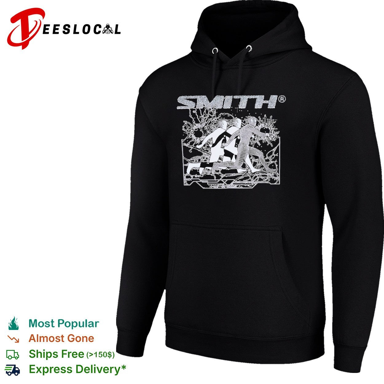 Smith abstract running figures shirt