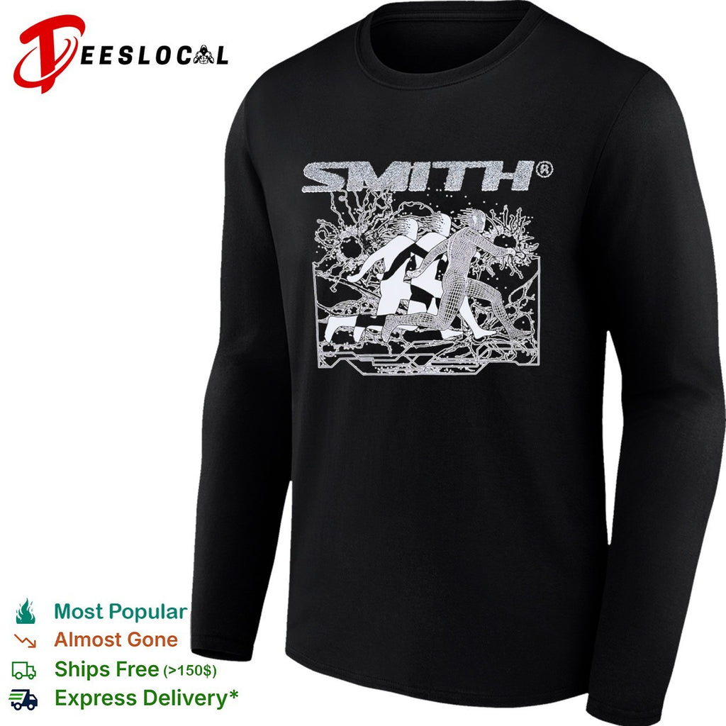 Smith abstract running figures shirt