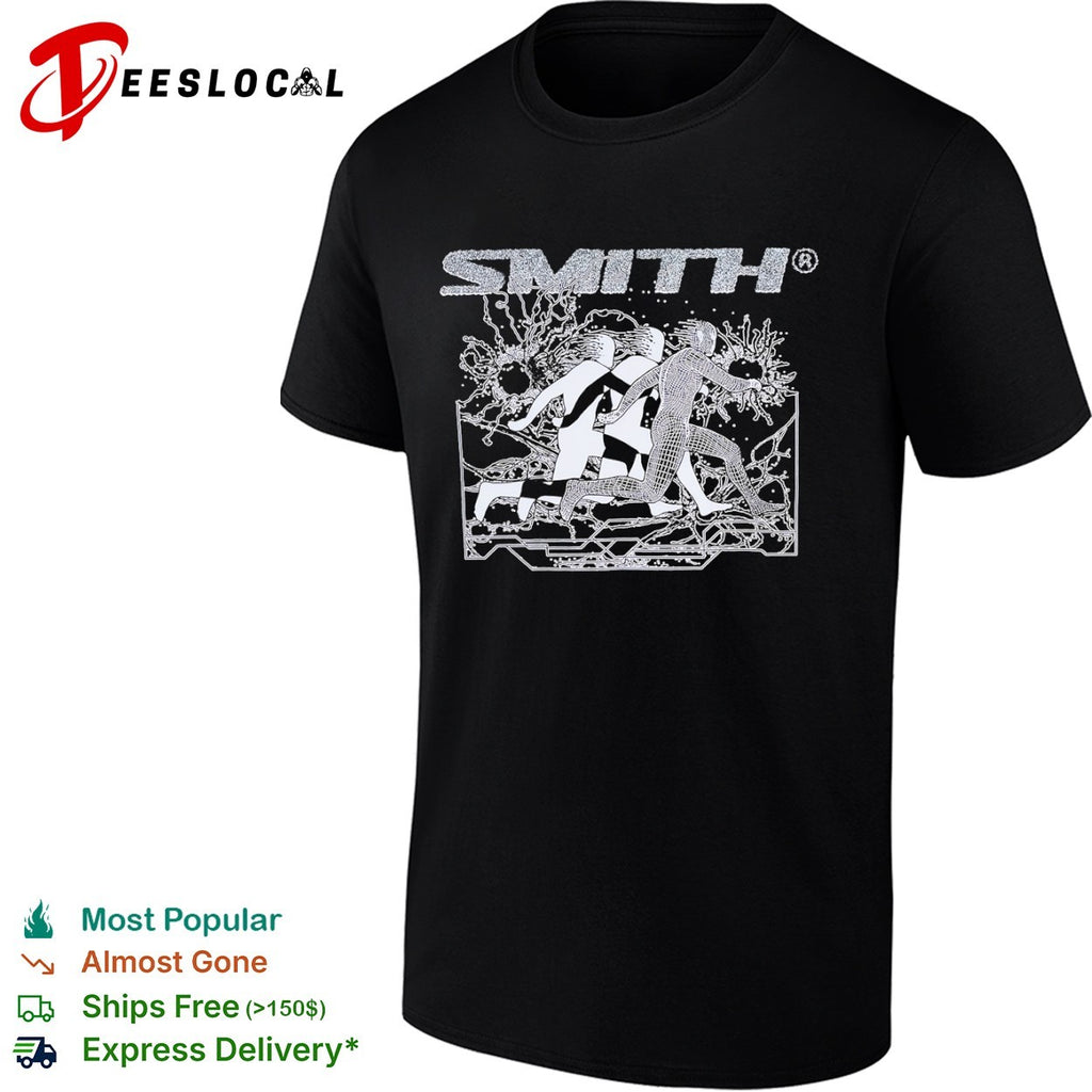 Smith abstract running figures shirt