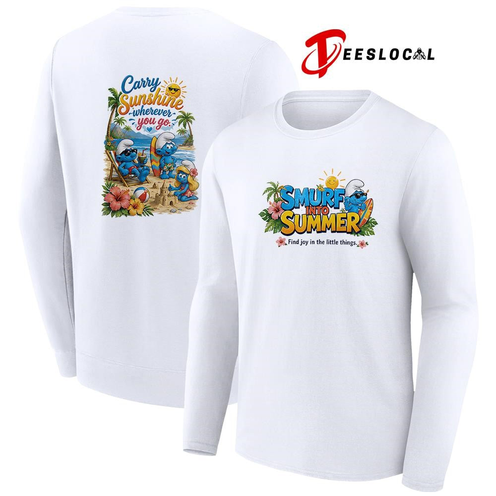 Smurf into summer find joy in the little things carry sunshine wherever you go shirt