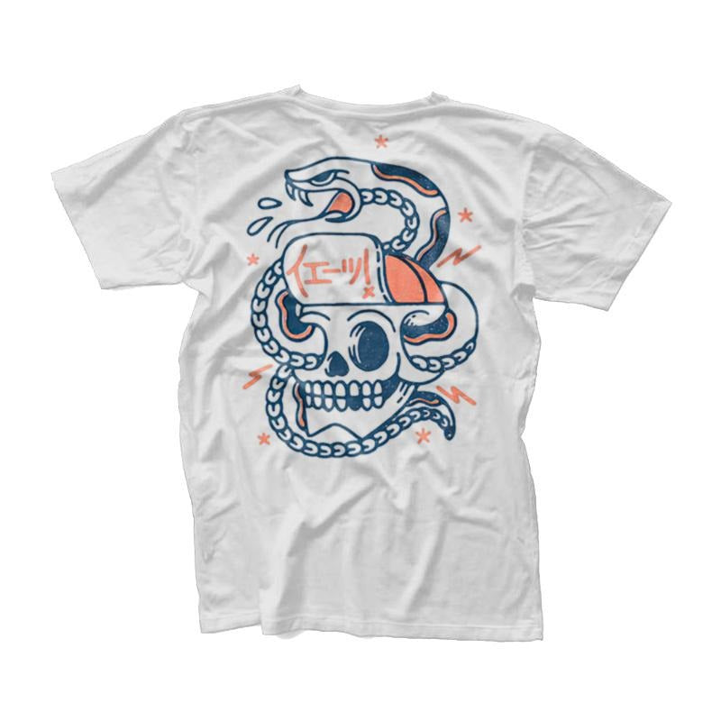Snake Skull Printed Men's T-shirt , Music Tee Hoodie Sweatshirt | PrintMintTees.com