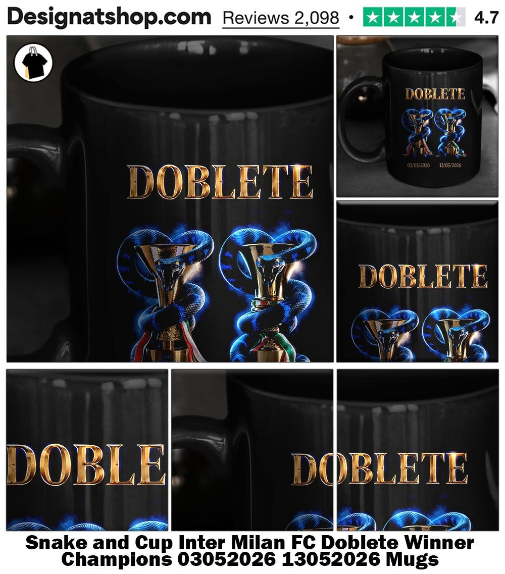 Snake and Cup Inter Milan FC Doblete Winner Champions 03052026 13052026 shirt