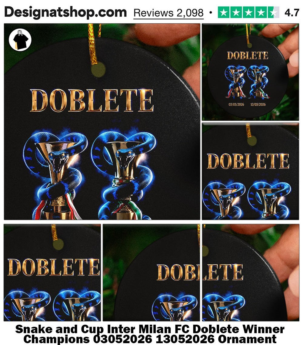 Snake and Cup Inter Milan FC Doblete Winner Champions 03052026 13052026 shirt