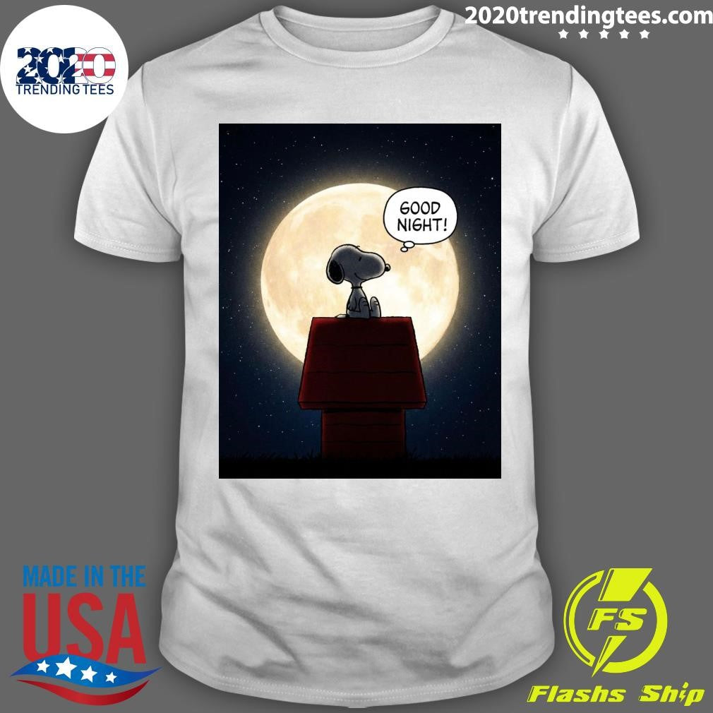 Snoopy Good Night Under The Full Moon, My Friends Shirt