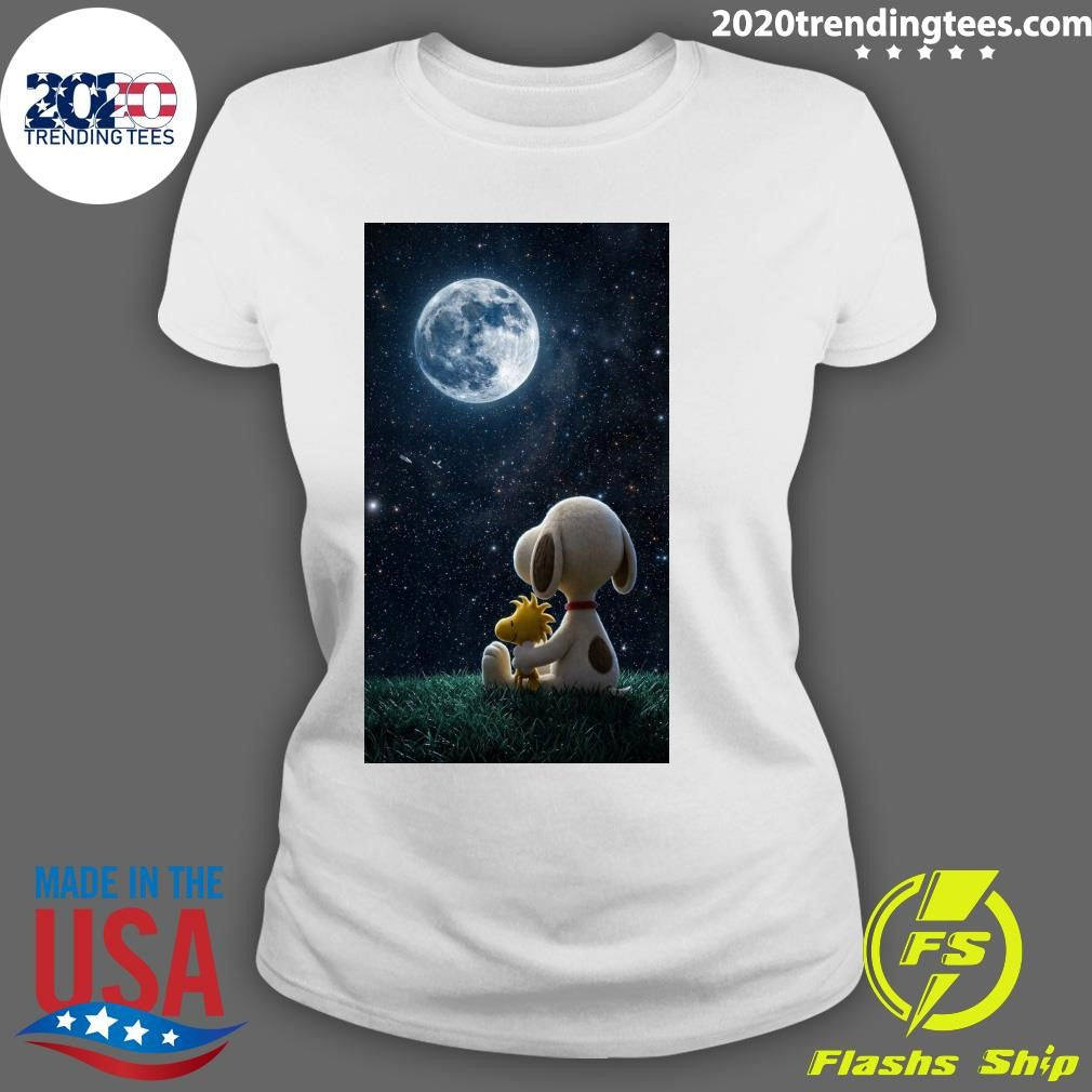 Snoopy & Woodstock Under the Moon Shirt