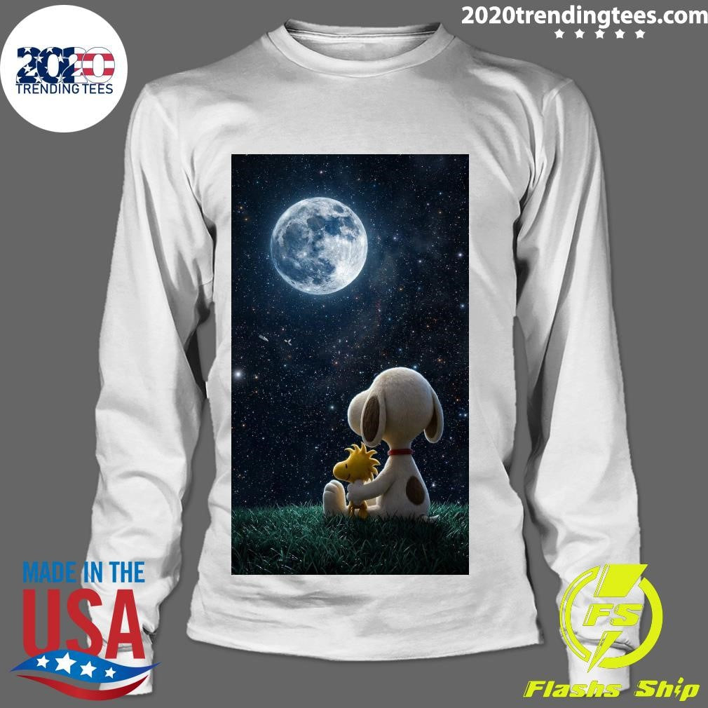 Snoopy & Woodstock Under the Moon Shirt