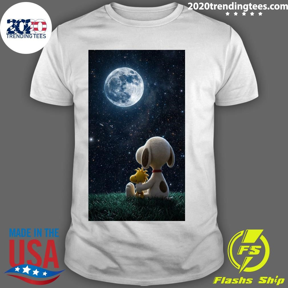 Snoopy & Woodstock Under the Moon Shirt