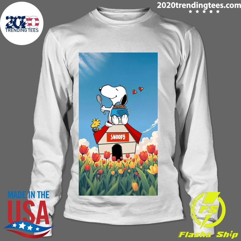 Snoopy and Woodstock A Day Full of Love and Flowers Shirt