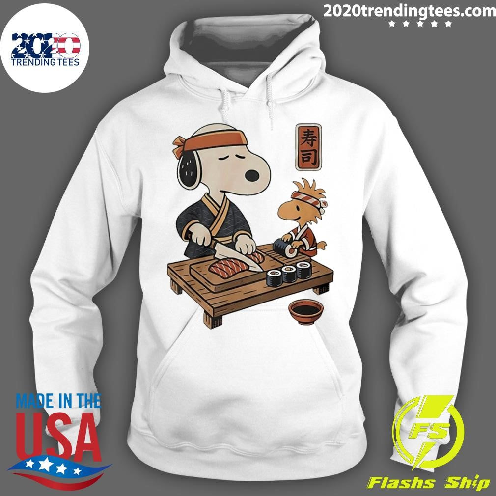 Snoopy and Woodstock Sushi Japan Food Shirt