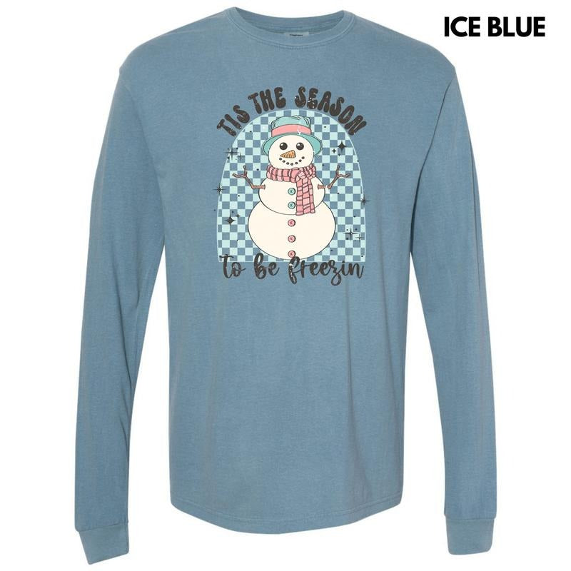 Snowman Be Freezin Long Sleeve Comfort Colors T-Shirt 'NLB' Hoodie Sweatshirt | PrintMintTees.com