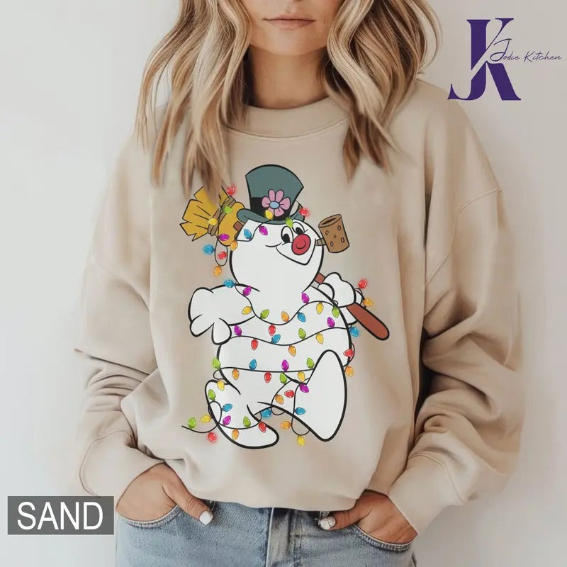 Snowman Comfort Colors Shirt, Frosty The Snowman Christmas Sweatshirt, Merry Christmas Tee Hoodie | PrintMintTees.com