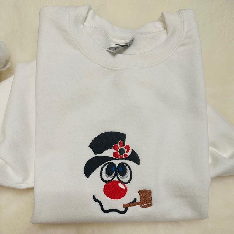 Snowman Embroidered T-Shirts, Hoodie, Sweatshirt