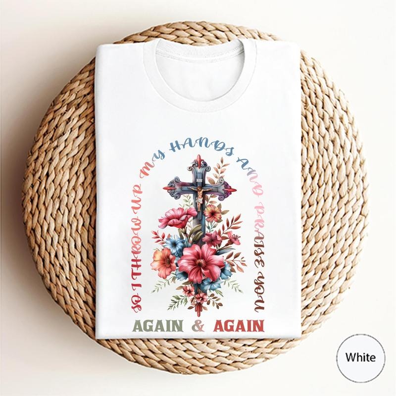 So I Throw Up My Hands Brandon Lake And Praise You Tee Pure Cotton Casual Street Style Crew Neck Short Sleeve T-Shirt...
