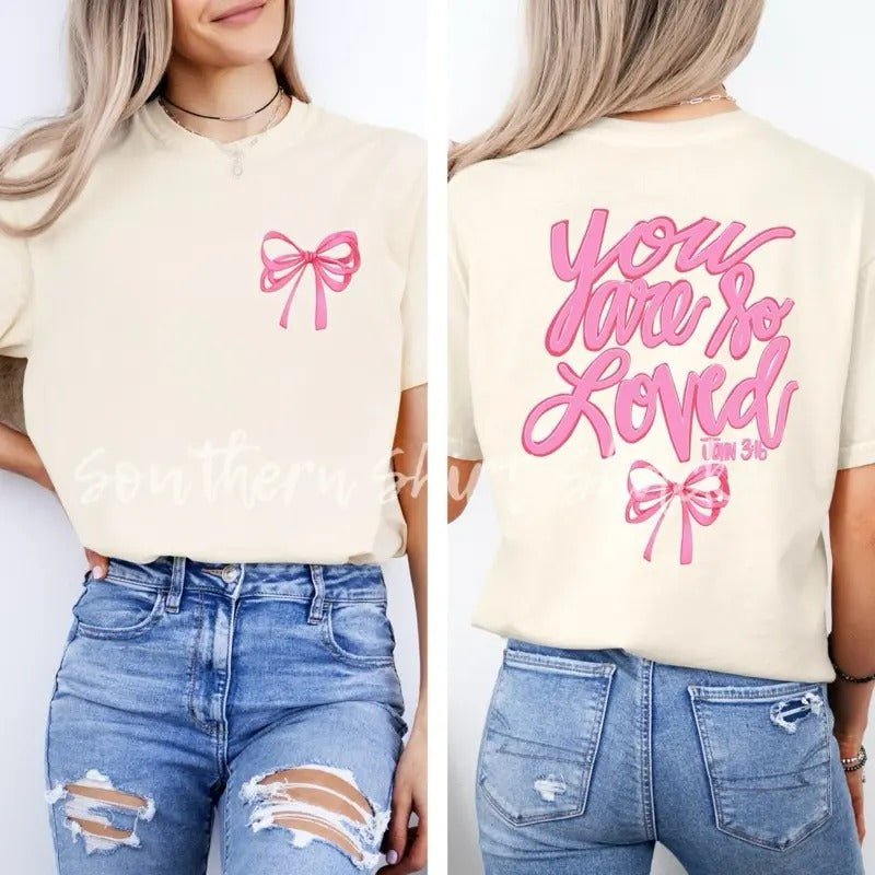 So loved John 316 t shirt | Bible verse t shirt | Christian t shirt | Ivory comfort colors t shirt Hoodie Sweatshirt