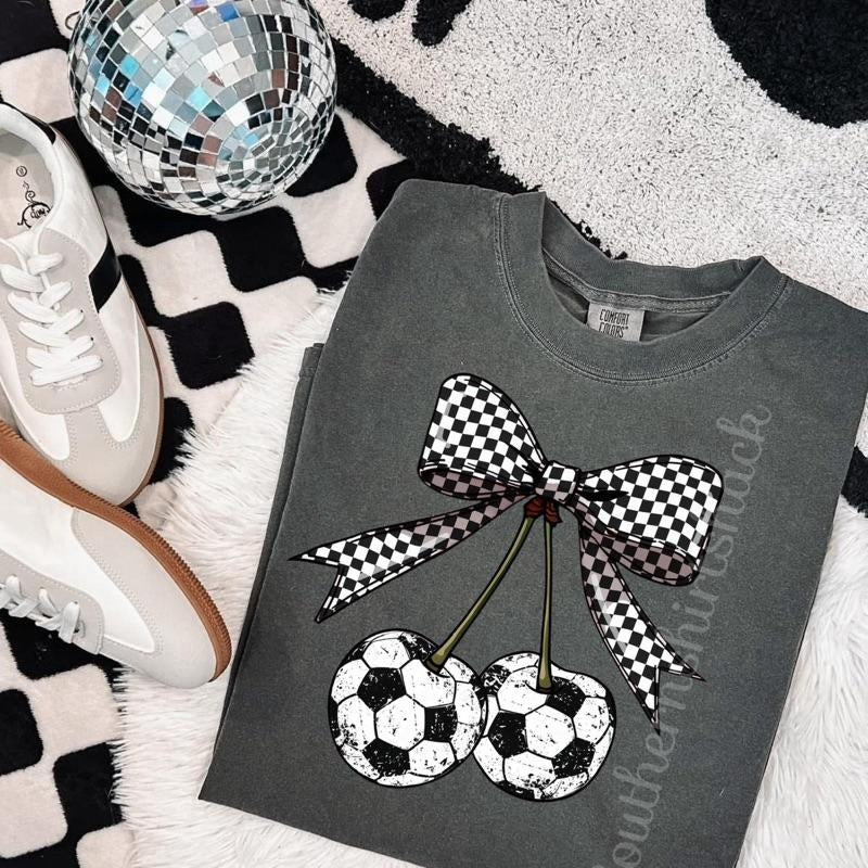 Soccer Cherries T shirt  | Soccer Mama Shirt | Pepper comfort colors t shirt Hoodie Sweatshirt | PrintMintTees.com