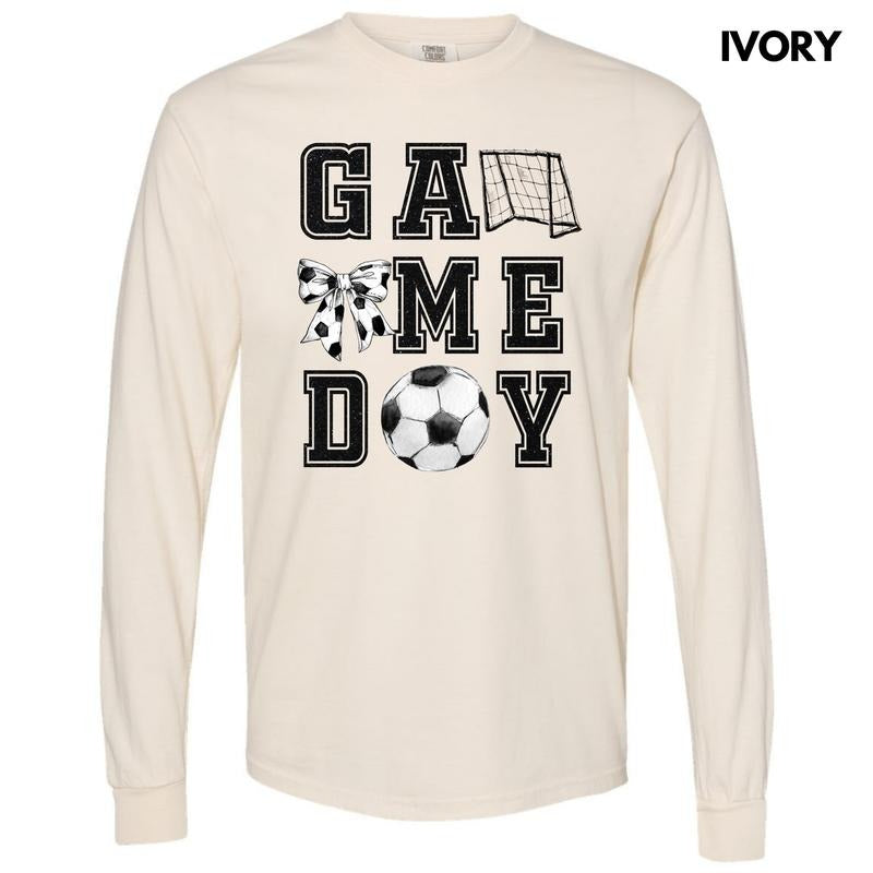 Soccer Game On FAKE Glitter Long Sleeve Comfort Colors T-Shirt 'NLB' Hoodie Sweatshirt | PrintMintTees.com
