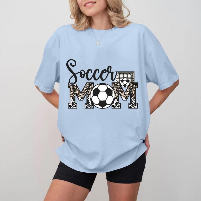 Soccer MOM Cotton T-shirt, Unisex Crewneck for Mother's Day Hoodie Sweatshirt | PrintMintTees.com