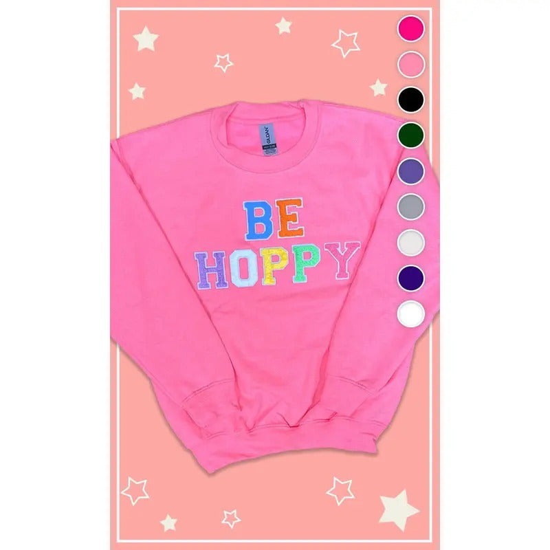 Soft Chenille Be Hoppy Easter Youth Sweatshirt