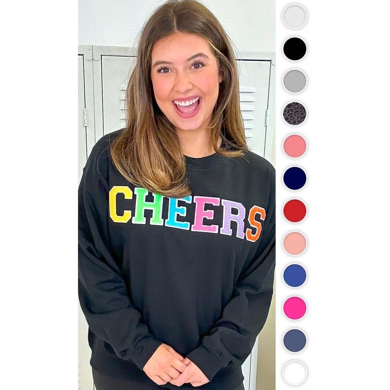 Soft Chenille Cheers Sweatshirt Shirt Hoodie | PrintMintTees.com