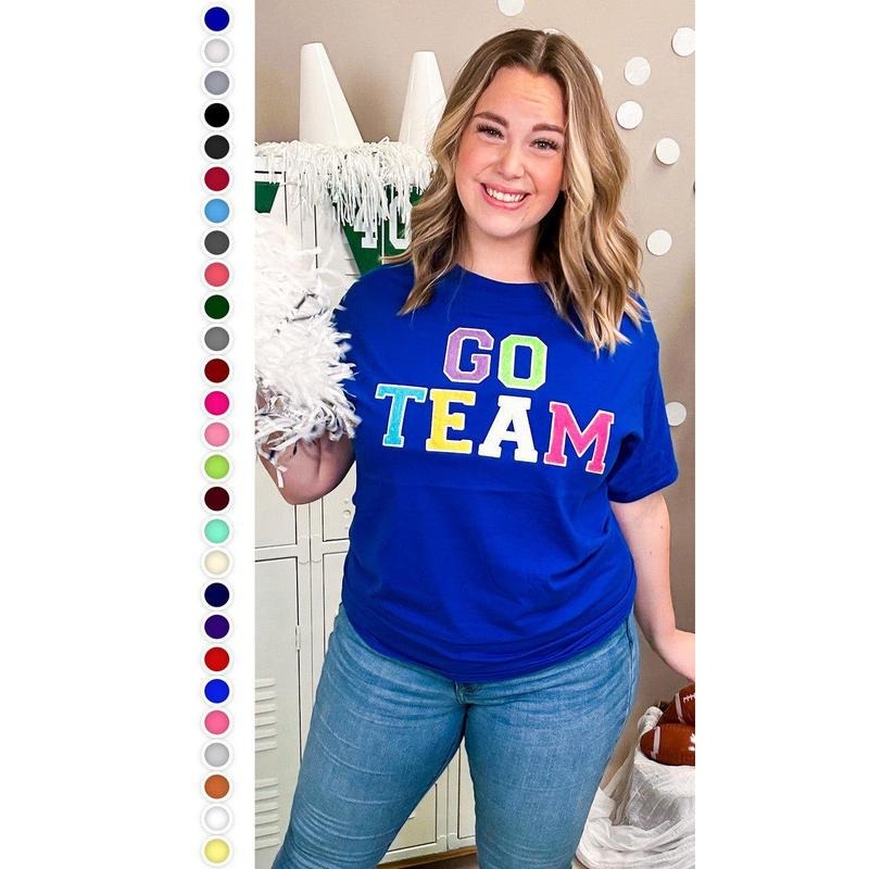 Soft Chenille Go Team T-Shirt Hoodie Sweatshirt | PrintMintTees.com