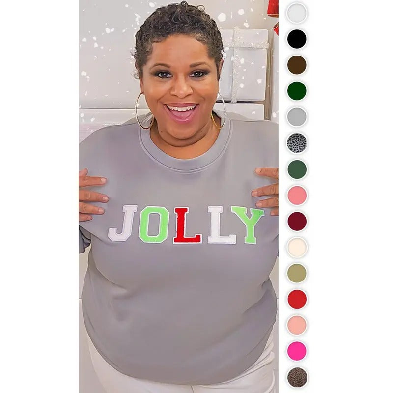 Soft Chenille Jolly Graphic Sweatshirt Shirt Hoodie | PrintMintTees.com