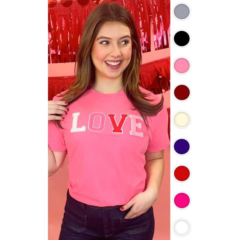 Soft Chenille Love T-Shirt Hoodie Sweatshirt | PrintMintTees.com