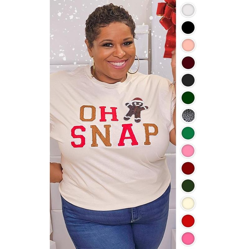Soft Chenille Oh Snap Graphic T-Shirt Hoodie Sweatshirt | PrintMintTees.com
