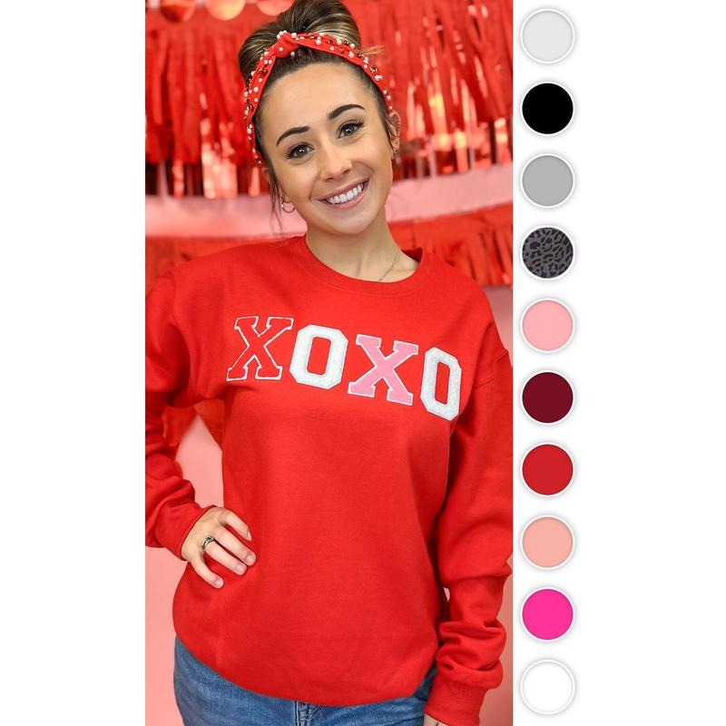 Soft Chenille XOXO Sweatshirt Shirt Hoodie | PrintMintTees.com