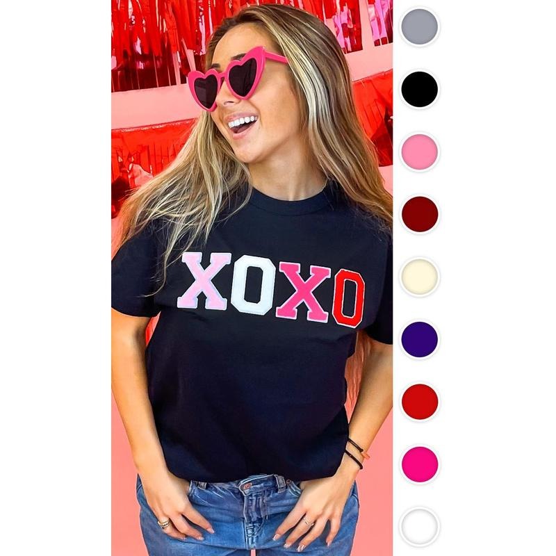 Soft Chenille XOXO T-Shirt Hoodie Sweatshirt | PrintMintTees.com