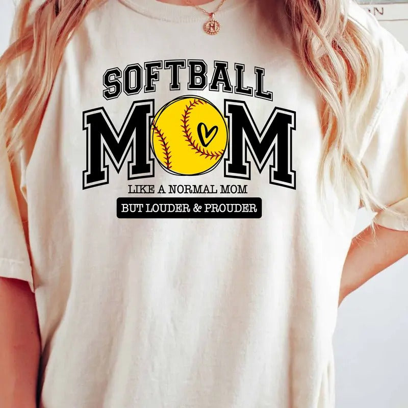 Softball Mom Shirt Loud Proud Softball Mom Shirt Softball Mama Shirt Softball Lover Shirt Softball Shirt Softball Game Day Shirt Short Sleeve Shirt Top Womenswear T-Shirts, Hoodie, Sweatshirt