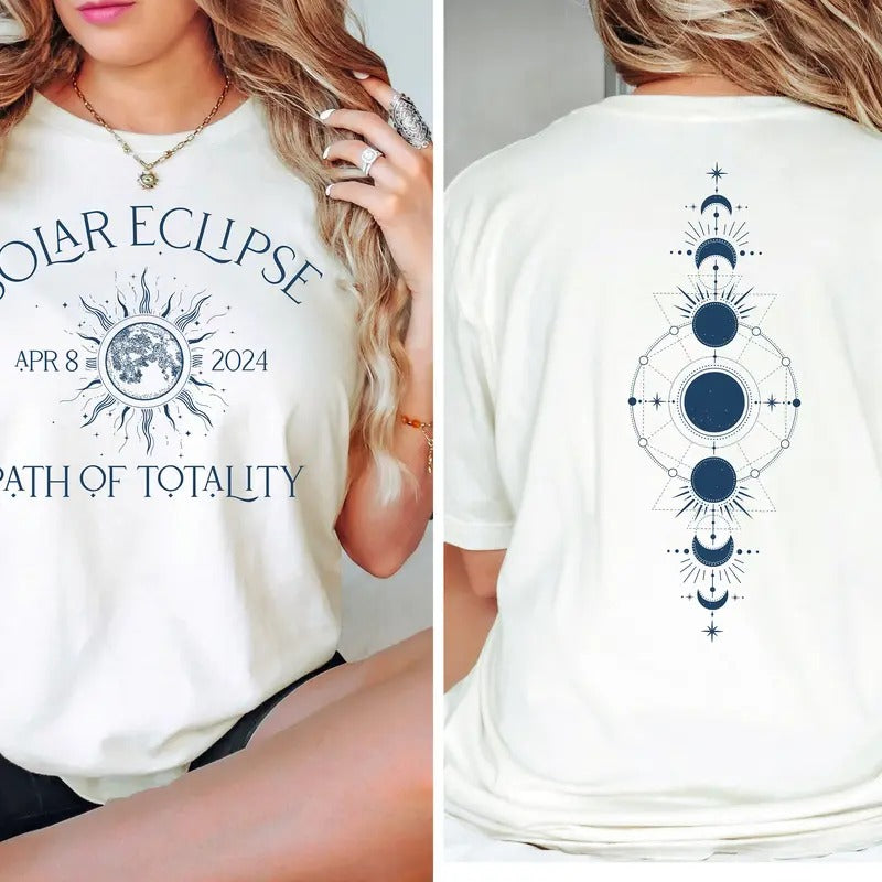 Solar Eclipse 2024 , Unisex T Shirt , Path of Totality , Total Solar Eclipse Viewing Shirt , Astronomy Shirt, Astrology...