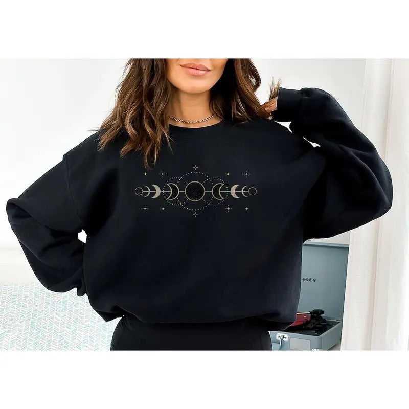 Solar Eclipse Sweatshirt | Path of Totality | Countdown to Totality | Lunar Celestial Sweater | Astronomy Sun Sweater |...