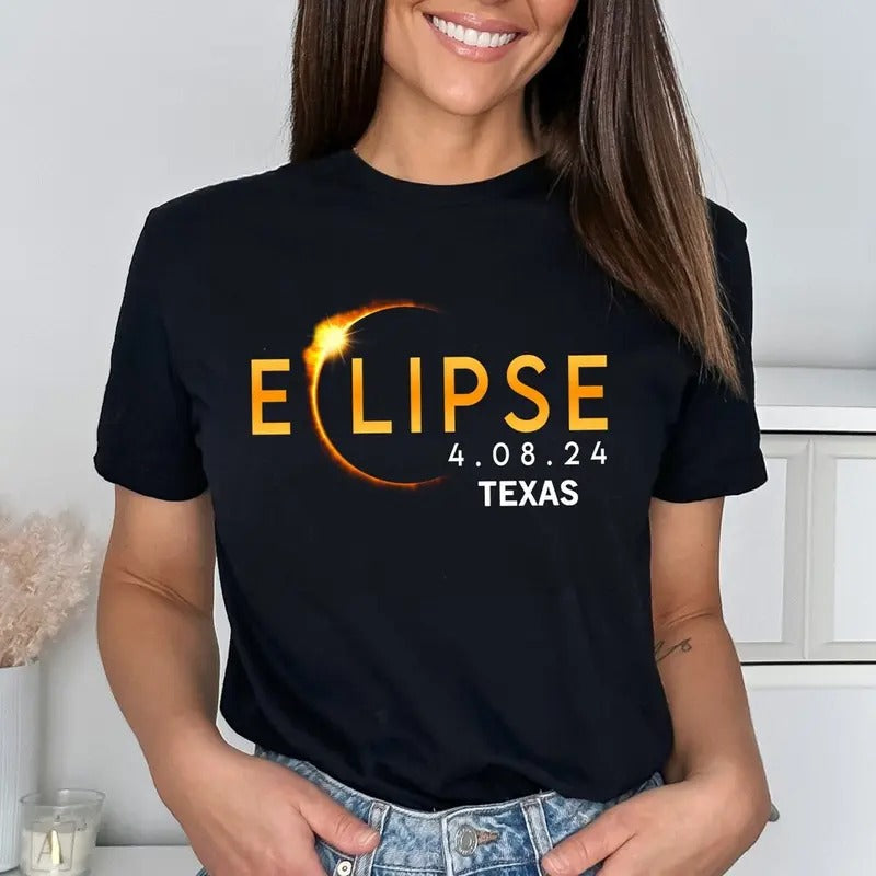 Solar Eclipse Texas 2024 Shirt Hoodie Sweatshirt | PrintMintTees.com