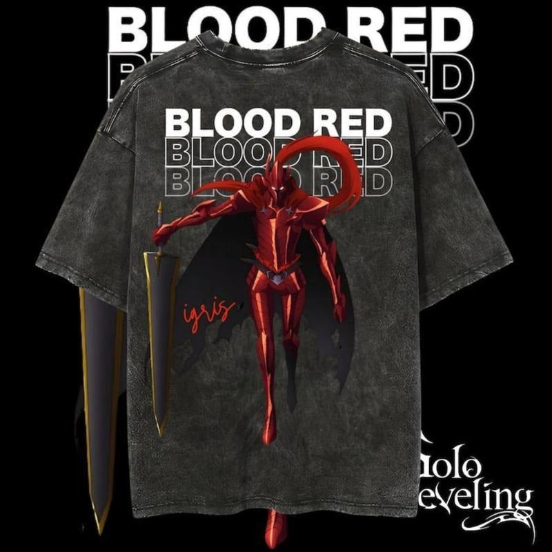 Solo Leveling Anime Tee, Heavy Washed Shirt, Anime T-Shirt Cotton Menswear Hoodie Sweatshirt | PrintMintTees.com