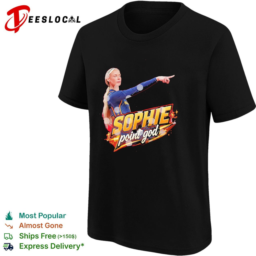 Sophie Cunningham Indiana Fever pointing point god badge shirt