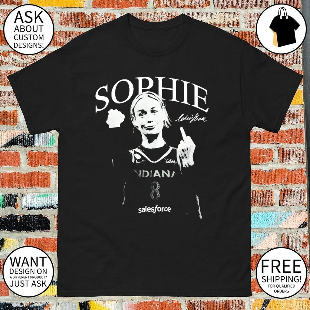 Sophie Cunningham No 8 middle finger Indiana Fever Basketball WNBA signature shirt