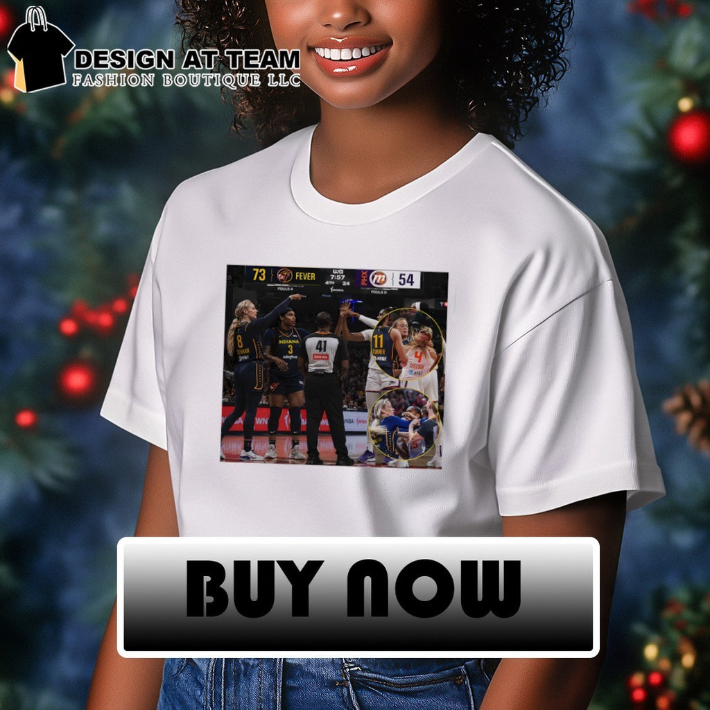 Sophie Cunningham pointing Indiana Fever 73 54 Phoenix Mercury WNBA Basketball shirt