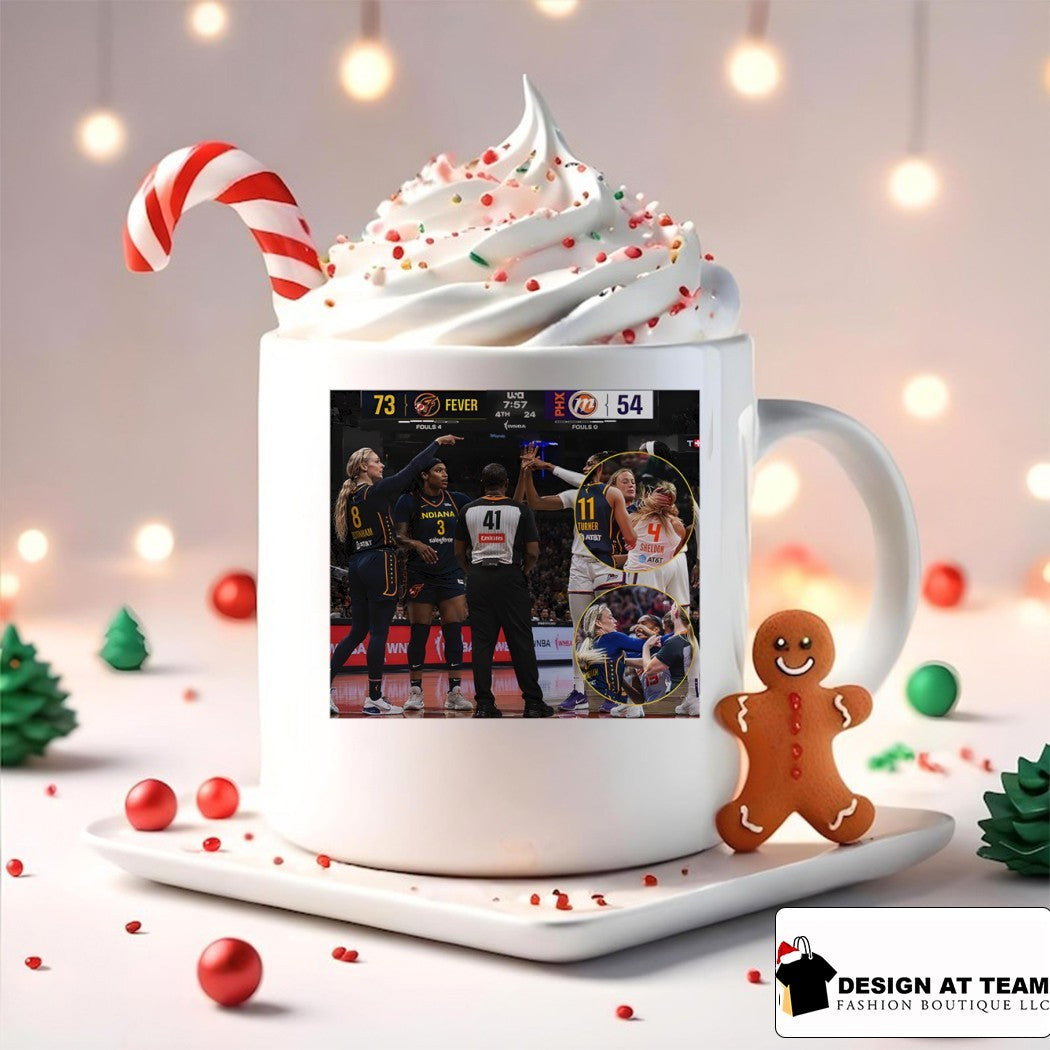 Sophie Cunningham pointing Indiana Fever 73 54 Phoenix Mercury WNBA Basketball shirt