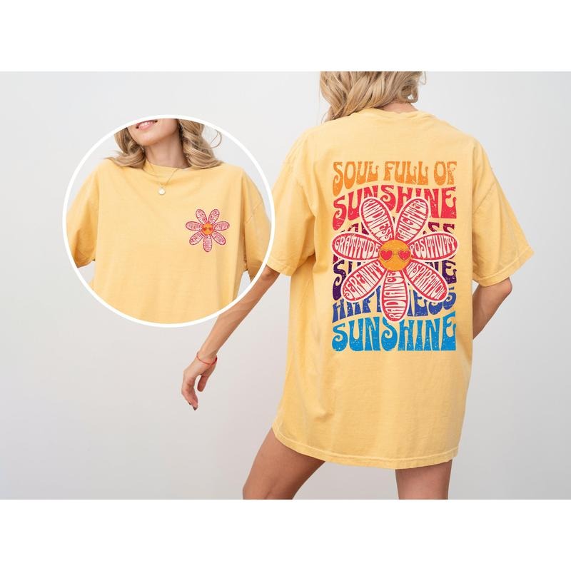 Soul Full Of Sunshine, Happiness, Serenity, Radiance, Inspiration, Positivity, Laughter, Kindness, Gratitude, Flowers,...